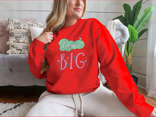 Dream Big Motivational Quote Design for Sweatshirt