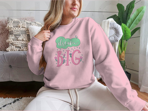 Dream Big Motivational Quote Design for Sweatshirt