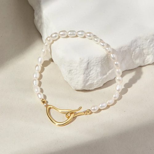 Freshwater Pearl Bracelet, Pearl Bead Bracelet, Baroque Pearl Bracelet