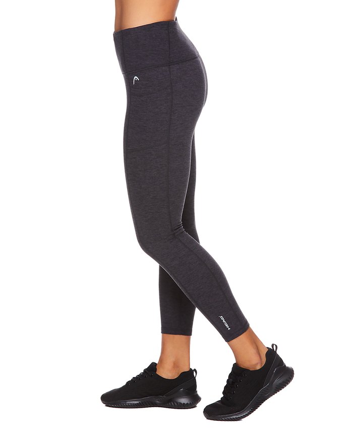 HEAD | Black Heather High-Rise Marled Pocket Athletic Leggings