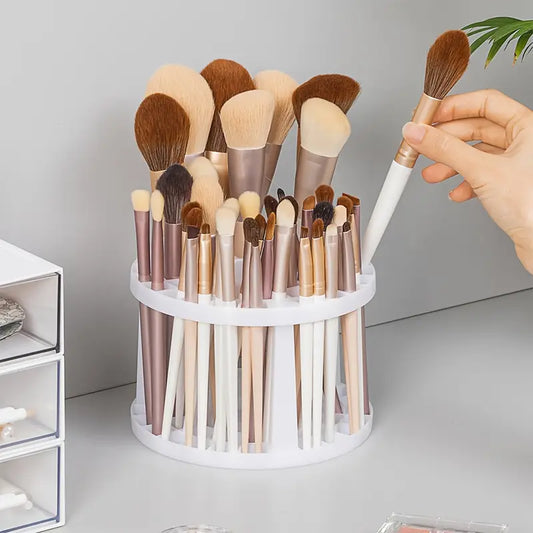 1Pc Makeup Brush Storage Holder Round Multi-functional Makeup Organizer