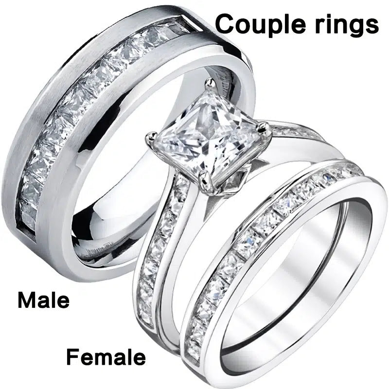 Alloy Fashion Couple Bridal Ring