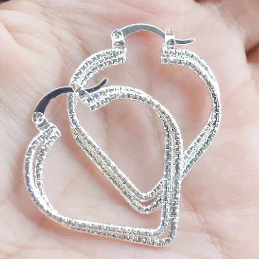 Cute Heart Hoop Earrings