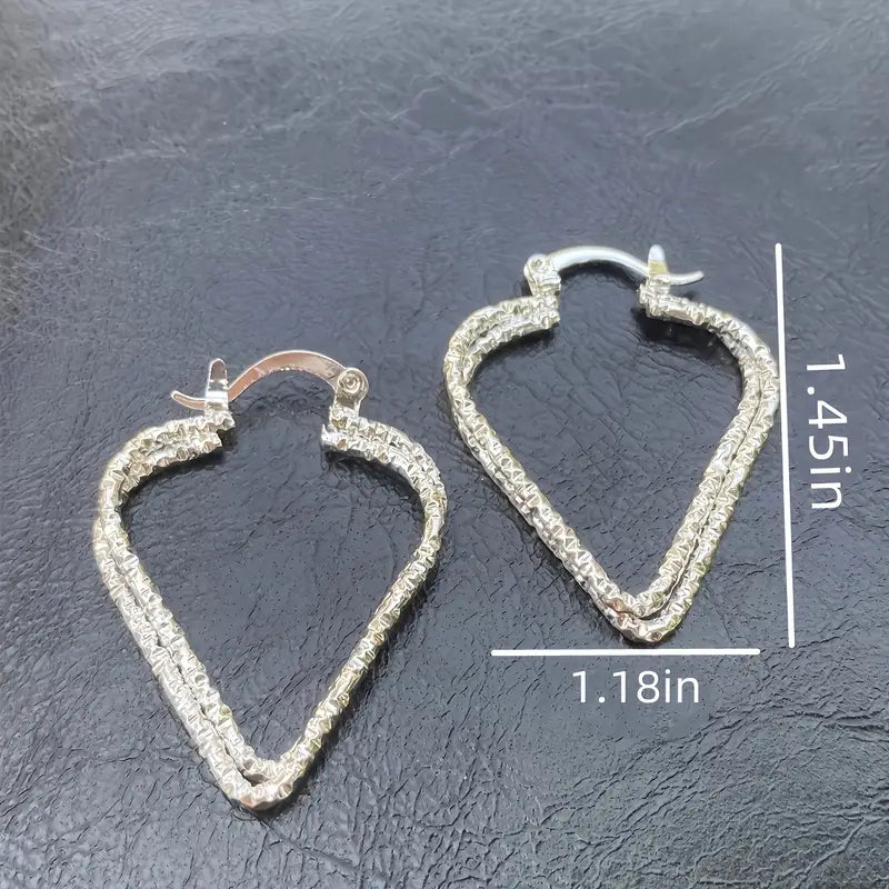 Cute Heart Hoop Earrings