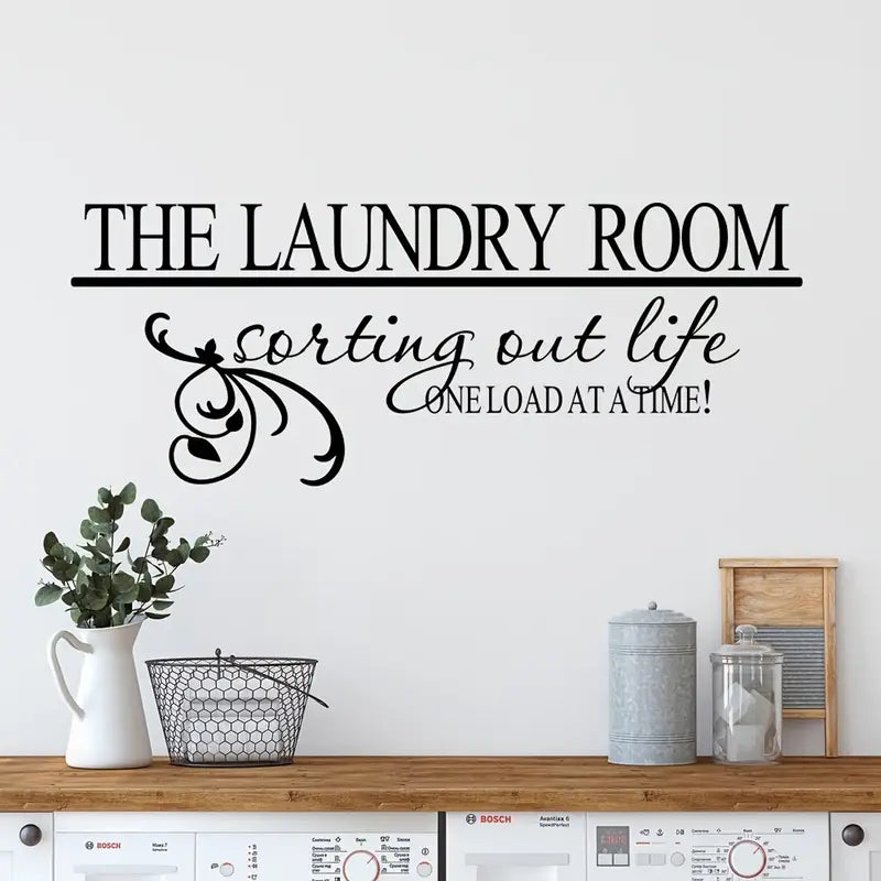 1pc Laundry Room Decals Vinyl Art